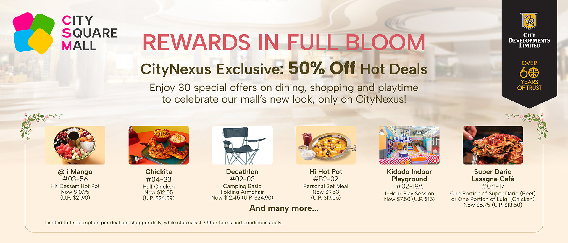 50% off Hot Deals at City Square Mall