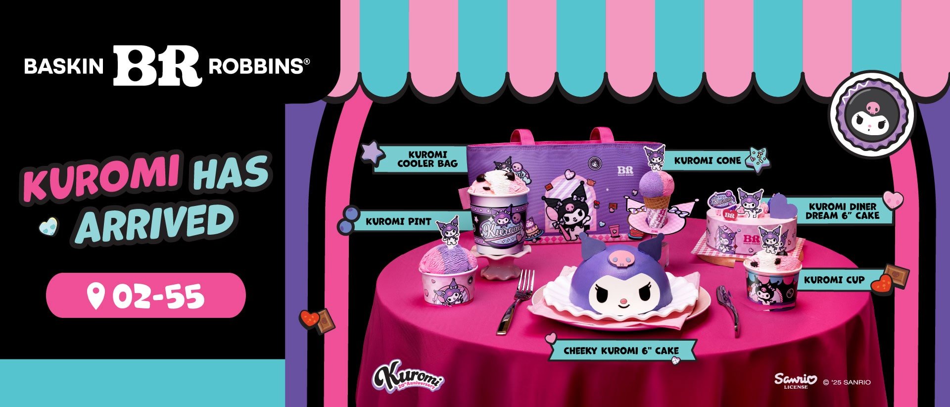 Kuromi has Arrived in Baskin Robbins!