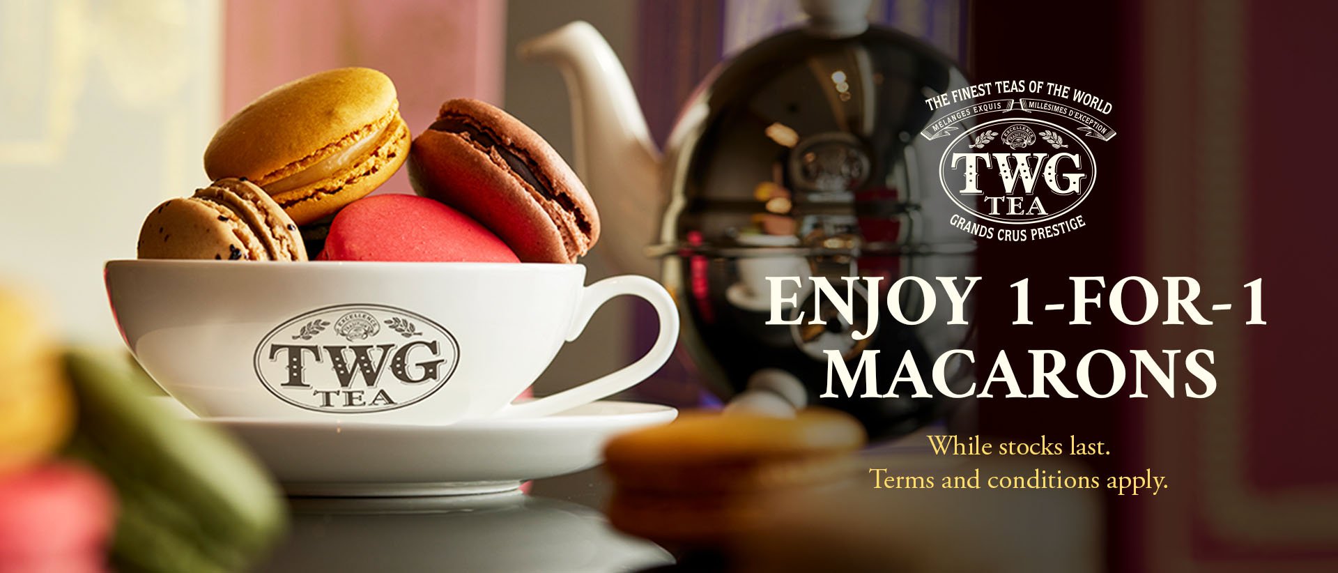 Enjoy 1-for-1 TWG Tea macarons this festive season