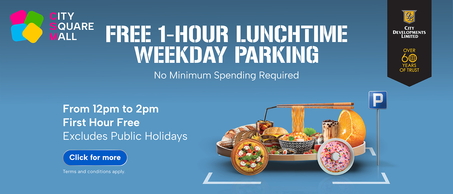 Free 1-Hour Lunchtime Weekday Parking
