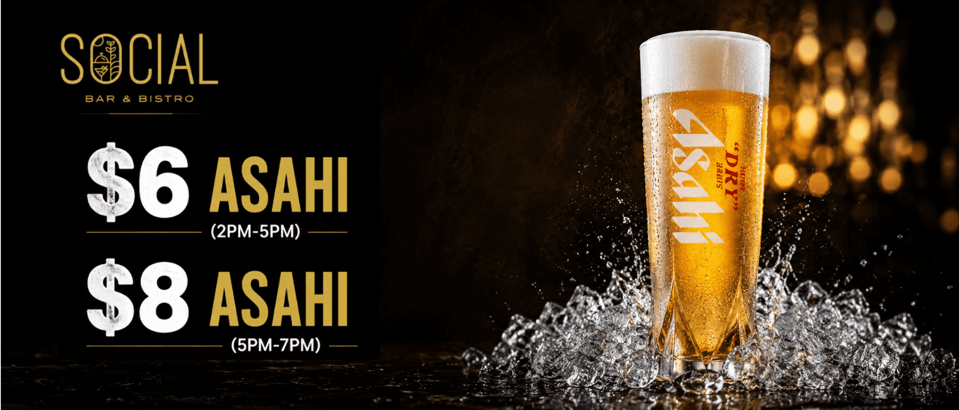 Asahi Happy Hour Specials