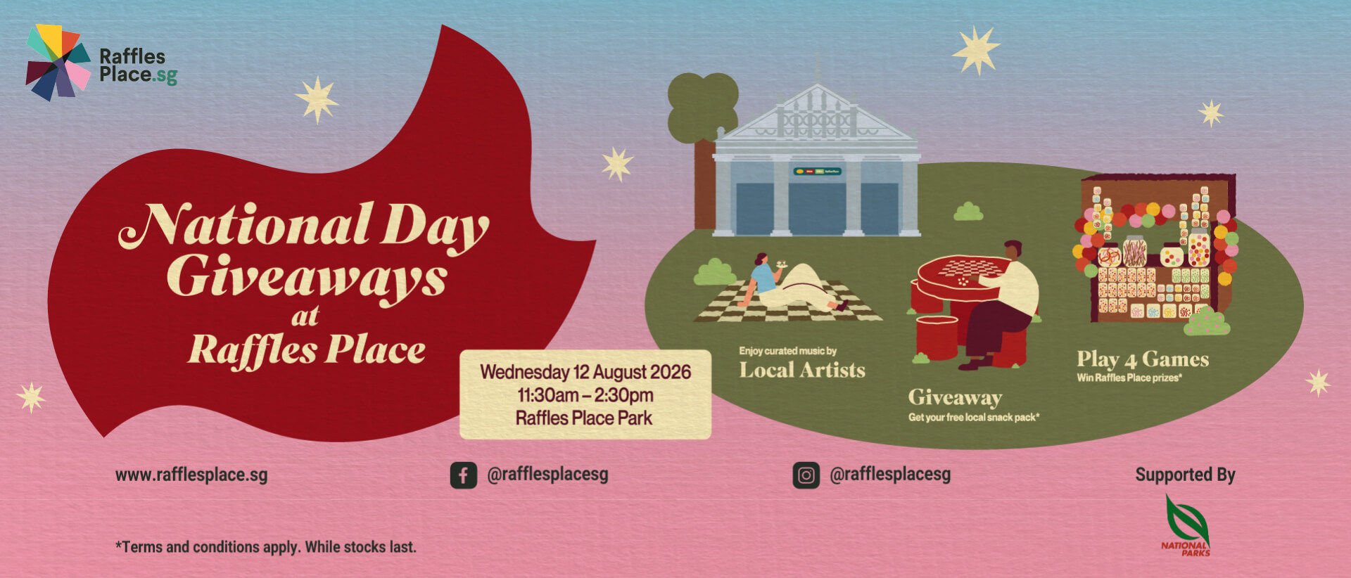 National Day Giveaways at Raffles Place