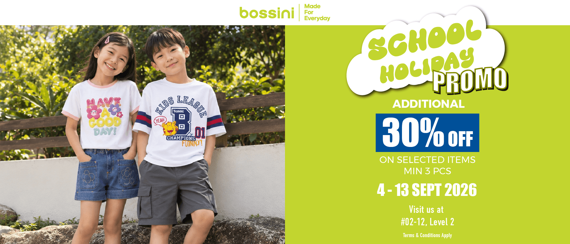 Bossini School Holiday Special