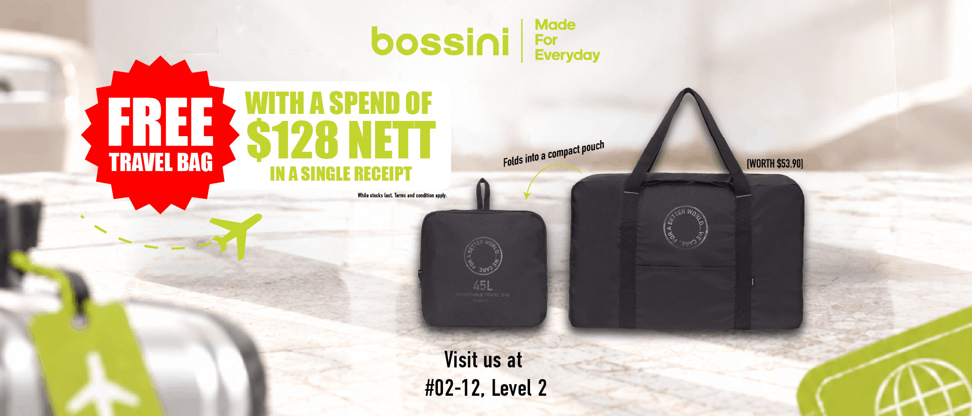 Bossini GWP Foldable Travel Bag